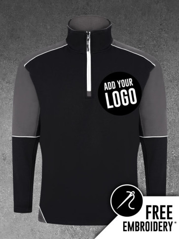 Orn Fireback Contrast Zip Neck Sweatshirt