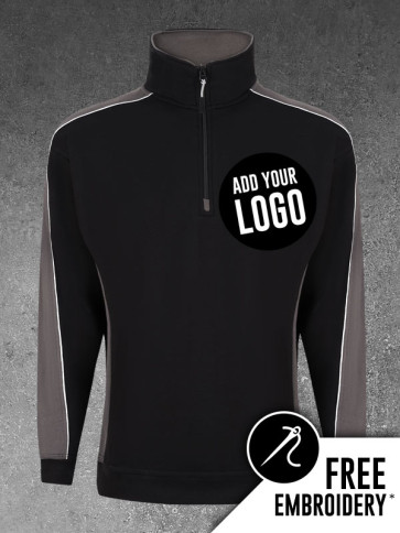 Orn Avocet Contrast Zip Neck Sweatshirt