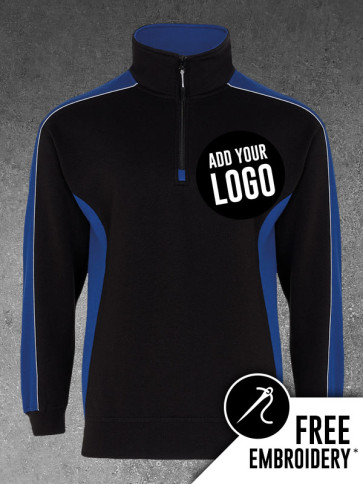 Orn Avocet Contrast Zip Neck Sweatshirt