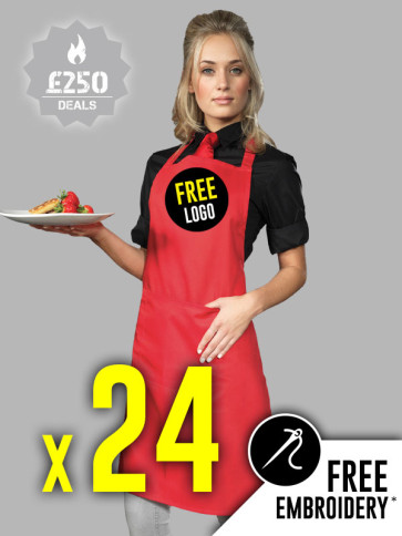 24 x Premier Colours Pocket Bib Aprons