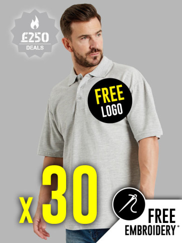 30 x UCC Everyday Polo Shirts