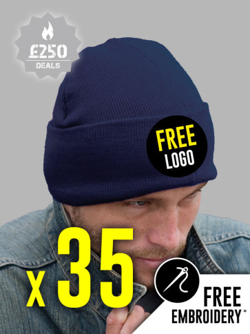 35 x Result Winter Essentials Woolly Ski Hats