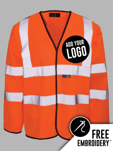 Supertouch Hi-Vis Long Sleeve Velcro Vest