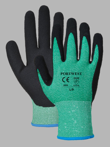 Portwest Green Cut 5 Gloves - Green/Black trim