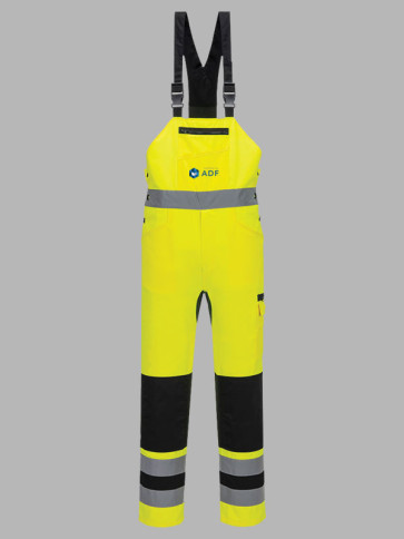 Portwest WX2 Eco Hi-Vis Bib & Brace - Yellow/Black trim