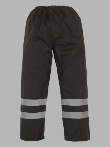 Yoko Hi-Vis Waterproof Over Trousers - Black