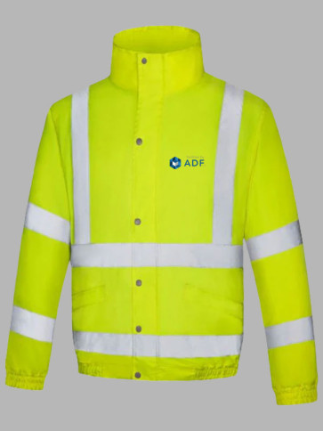 Future Garments Aqua Hi-Vis Waterproof Bomber Jacket - Yellow