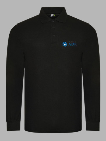 Pro RTX Pro Long Sleeve Polo Shirt - Black