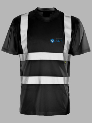 Supertouch Hi-Vis Bird Eye T-Shirt - Black
