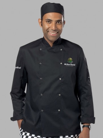 Dennys Long Sleeve Chefs Jacket - Black
