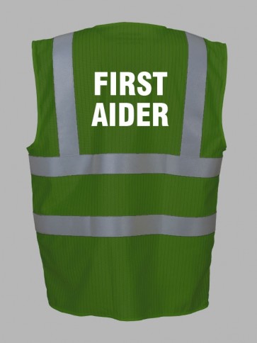 Yoko Hi-Vis Vest (First Aider) - Paramedic Green