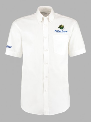Kustom Kit Short Sleeve Oxford Shirt - White