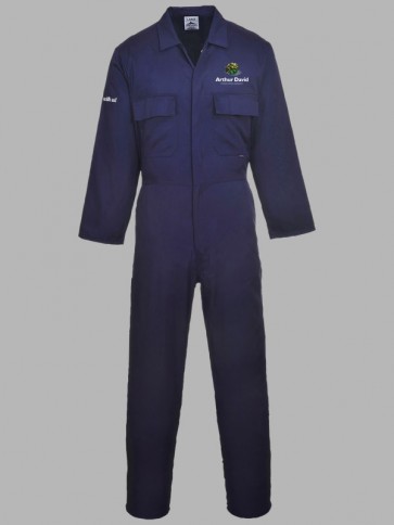 Portwest Euro Work Polycotton Stud Overall - Navy