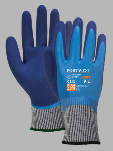 Portwest Liquid Pro HR Cut Gloves - Blue