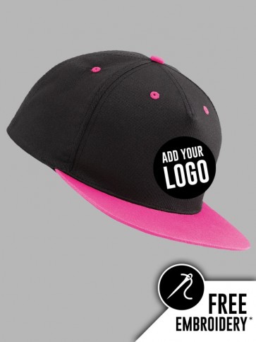 Beechfield 5 Panel Snapback Contrast Rapper Baseball Cap