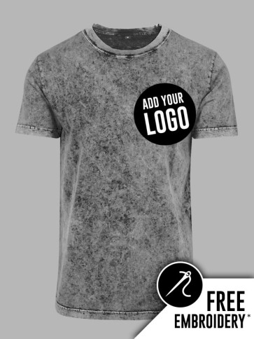 Build Your Brand Acid Washed 100% Cotton T-Shirt