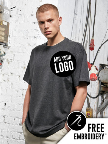 Build Your Brand Heavy Oversized 100% Cotton T-Shirt