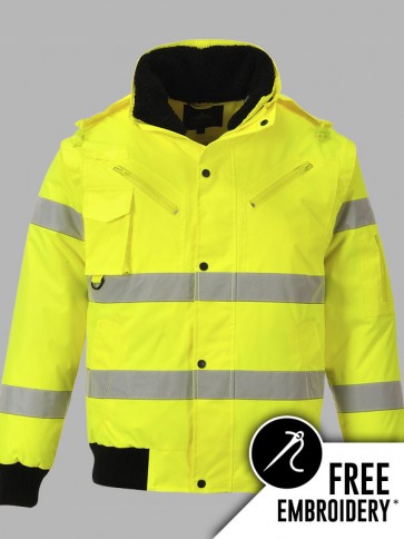 Portwest Hi-Vis 3 in 1 Bomber Jacket