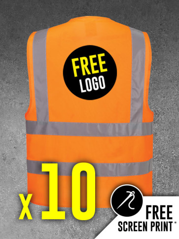 10 x Portwest Hi-Vis Vest (Size XXL/3XL)
