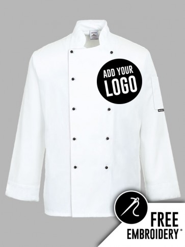 Portwest Somerset Popper Chefs Jacket