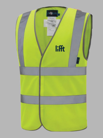 Future Garments Hi-Vis Aqua Two Band Vest - Yellow