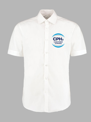 Kustom Kit Mens Slim Fit Short Sleeve Business Shirt - White