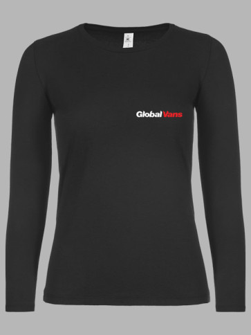B&C Ladies #E150 Long Sleeve T-Shirt - Black