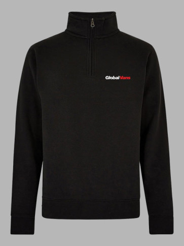 Kustom Kit Zip Neck Sweatshirt - Black