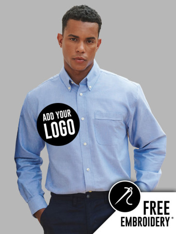 Henbury Classic Long Sleeve Oxford Shirt