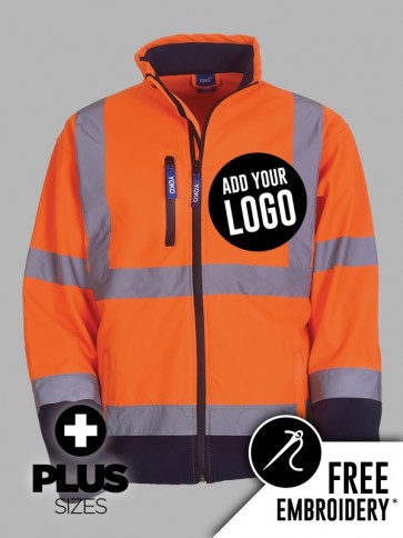 Yoko PLUS SIZE Hi-Vis Contrast Soft Shell Jacket