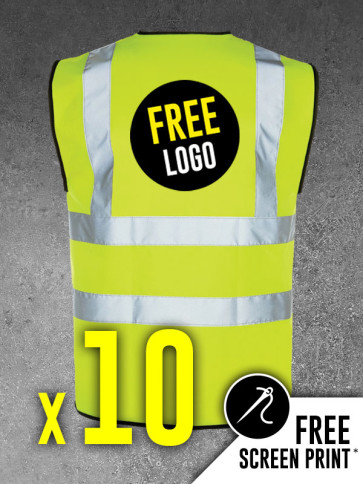10 x Portwest Hi-Vis Vests (Size M)
