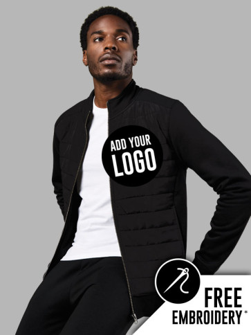 Kustom Kit Quilted Full Zip Sweatshirt