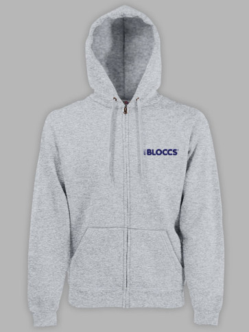 Fruit of the Loom Mens Premium Full Zip Hoodie (Bloccs) - Heather Grey