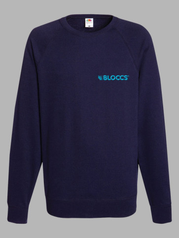 Fruit of the Loom Lightweight Raglan Sweatshirt (Bloccs) - Deep Navy