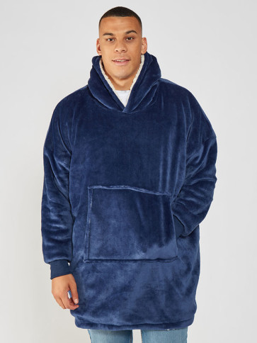 Ribbon Oversized Cosy Reversible Sherpa Hoodie
