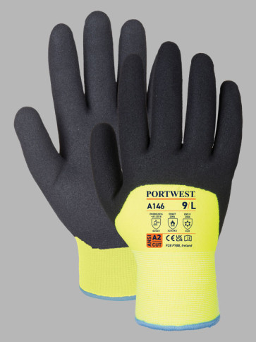 Portwest Arctic Winter Gloves - Yellow/Black trim
