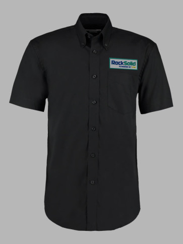 Kustom Kit Mens Short Sleeve Corporate Oxford Shirt - Black
