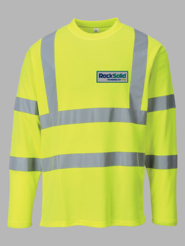 Portwest Hi-Vis Long Sleeve T-Shirt - Yellow