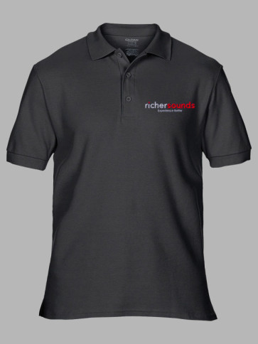 Gildan Hammer Pique 100% Cotton Polo Shirt - Black