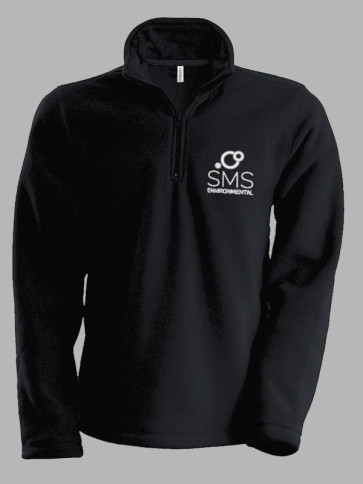 Kariban Enzo Zip Neck Micro Fleece - Black