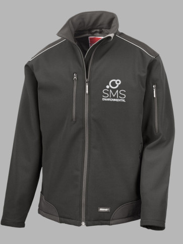 Result Work-Guard Ripstop Soft Shell Jacket - Black / Black trim