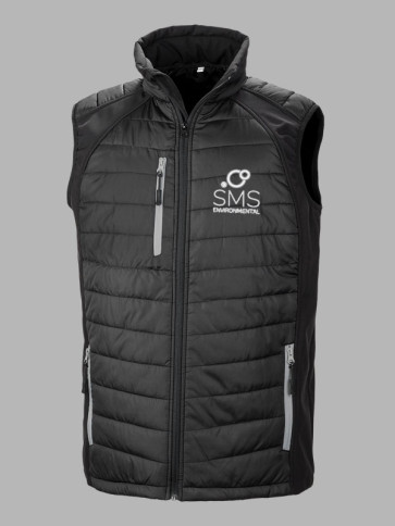 Result Genuine Recycled Compass Padded Gilet - Black / Grey trim