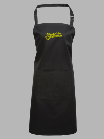 Premier Colours Pocket Bib Apron - Black