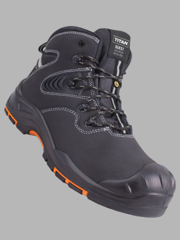 Titan Quest Metal-Free ESD Waterproof Nubuck Safety Boots S7S SR FO WR HRO ESD
