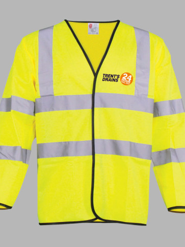 Warrior Hi-Vis Long Sleeve Vest - Yellow