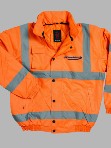 Warrior Hi-Vis Bomber Jacket - Orange