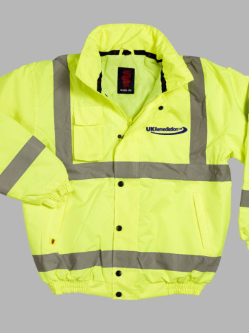 Warrior Hi-Vis Bomber Jacket - Yellow