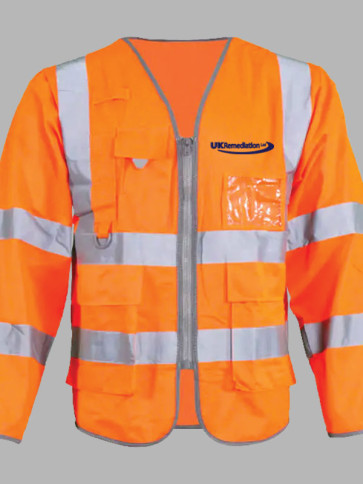 Warrior Hi-Vis Executive Long Sleeve Vest - Orange