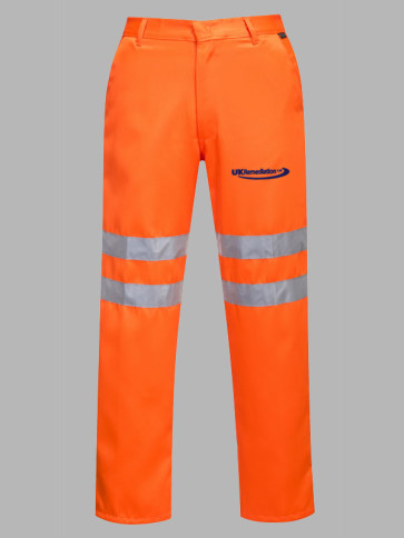 Portwest Hi-Vis GO/RT Polycotton Trousers - Orange