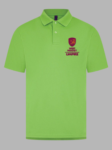 West Hockey Mens Coolplus Wicking Polo Shirt - Lime